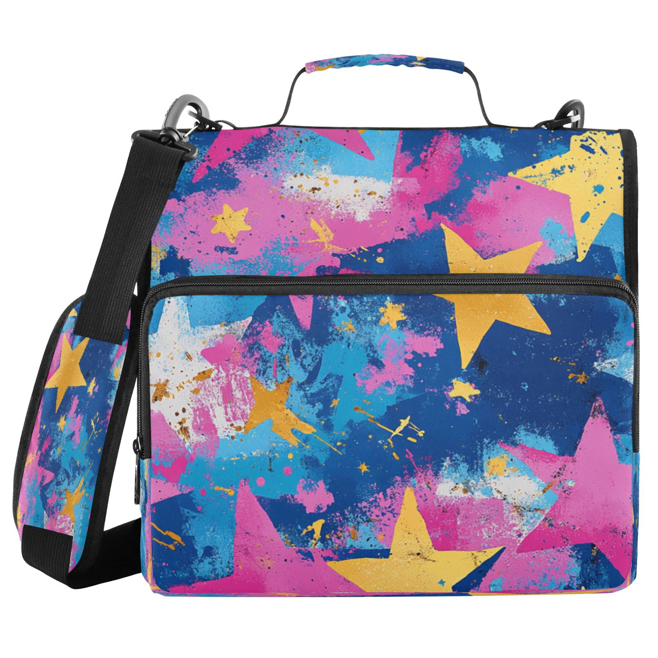 YAZAOO Zipper Binder trapper keeper Documents Organized Design Cosmic Blast Printed
