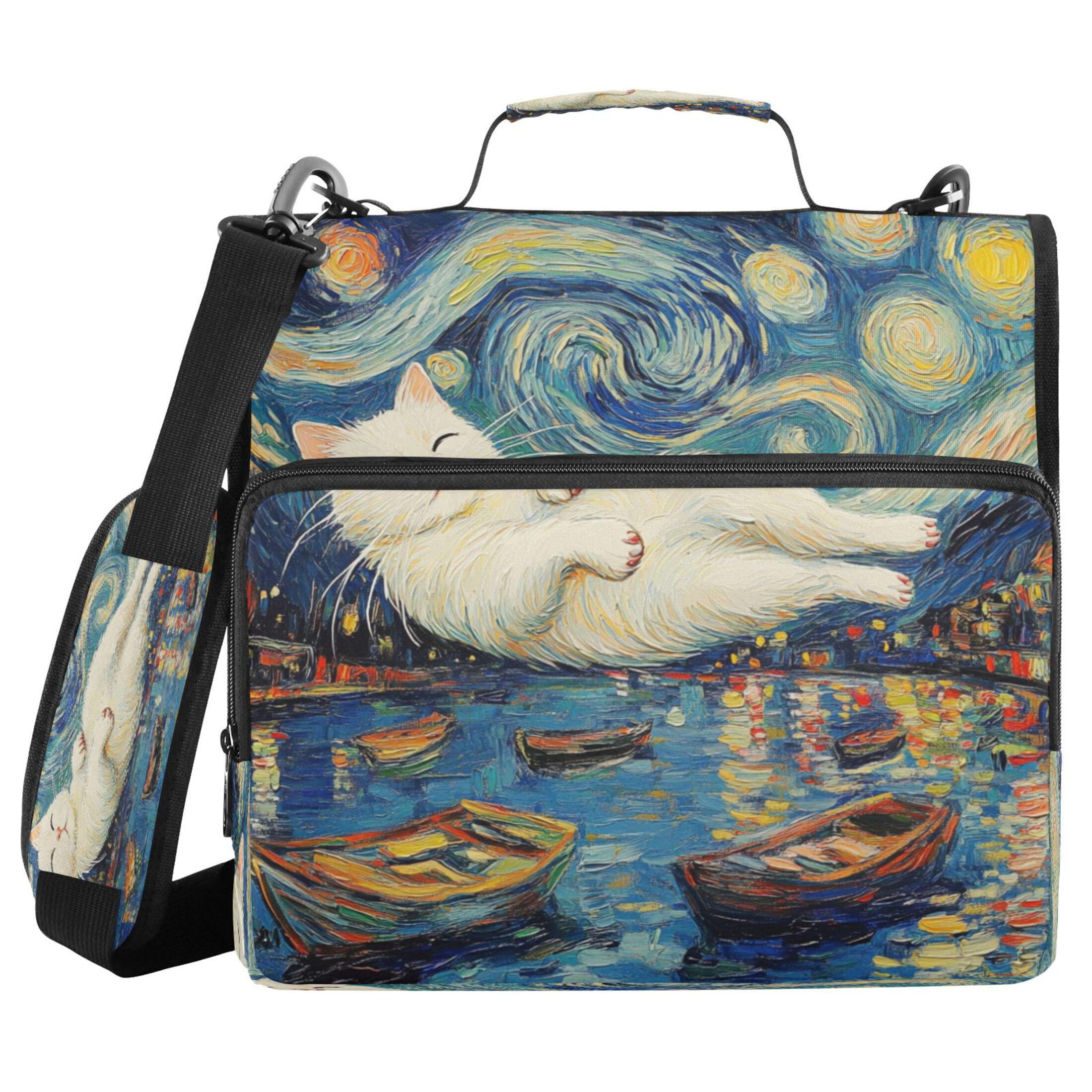 YAZAOO Zipper Binder trapper keeper Documents Organized Design Cosmic Bliss Printed