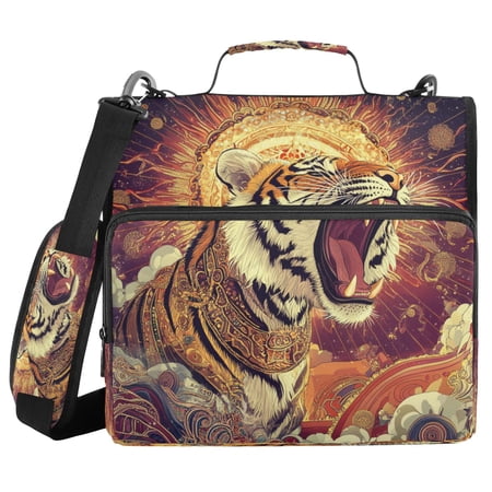 YAZAOO Zipper Binder trapper keeper Documents Organized Design Cosmic King Printed