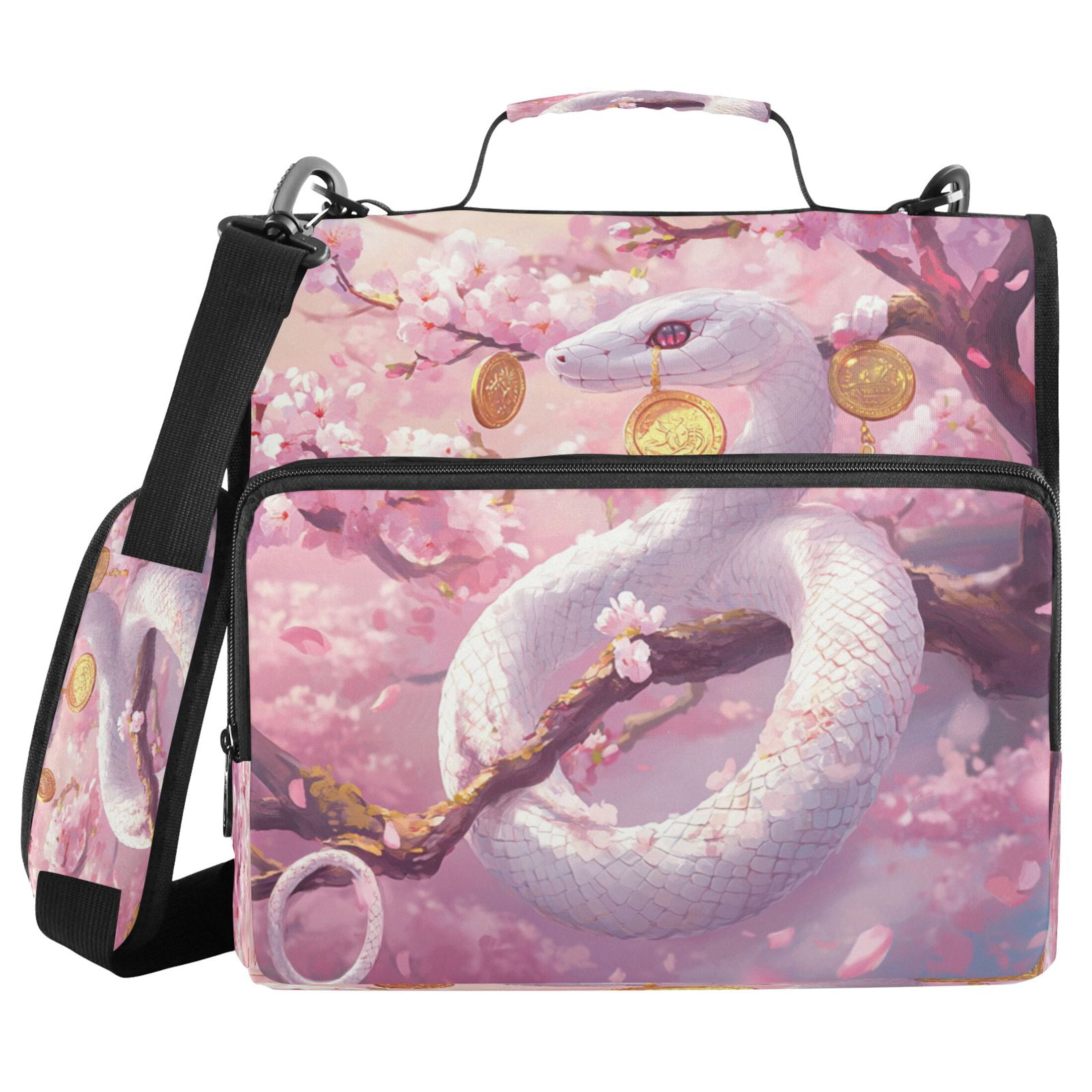 YAZAOO Zipper Binder trapper keeper Documents Organized Design Golden-eyed Guardian Printed