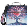 thumbnail image 1 of YAZAOO Zipper Binder trapper keeper Documents Organized Design Heartfelt Tree Of Love Printed, 1 of 8