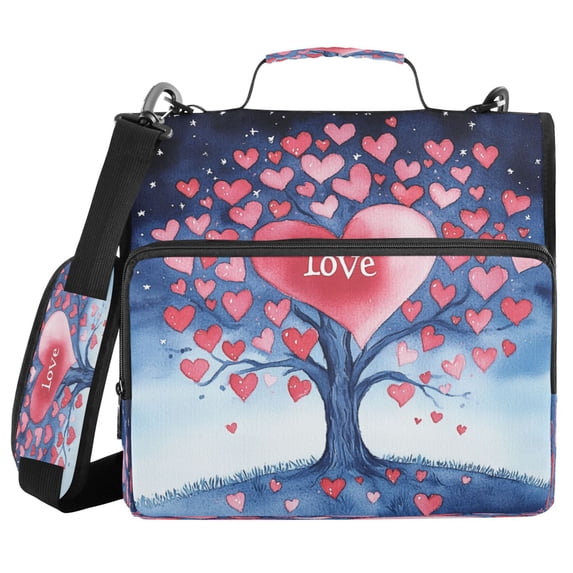 YAZAOO Zipper Binder trapper keeper Documents Organized Design Heartfelt Tree Of Love Printed