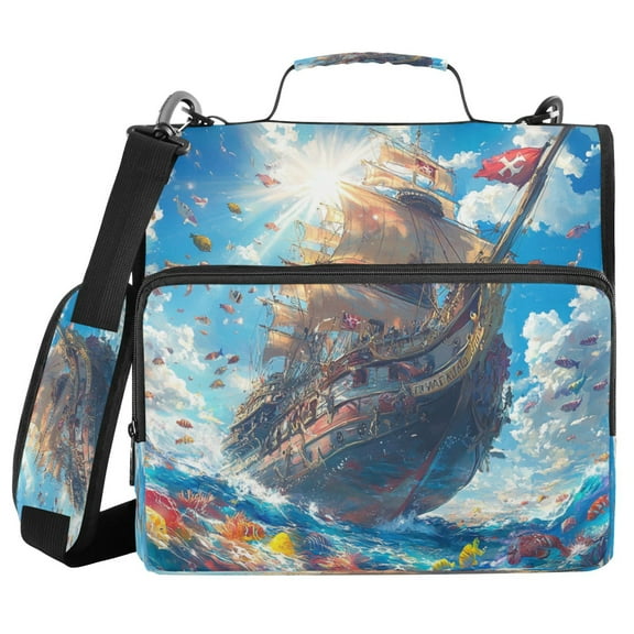 YAZAOO Zipper Binder trapper keeper Documents Organized Design Majestic Voyage Printed