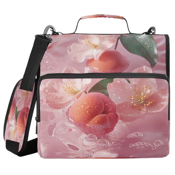 YAZAOO Zipper Binder trapper keeper Documents Organized Design Peachy Serenity Printed