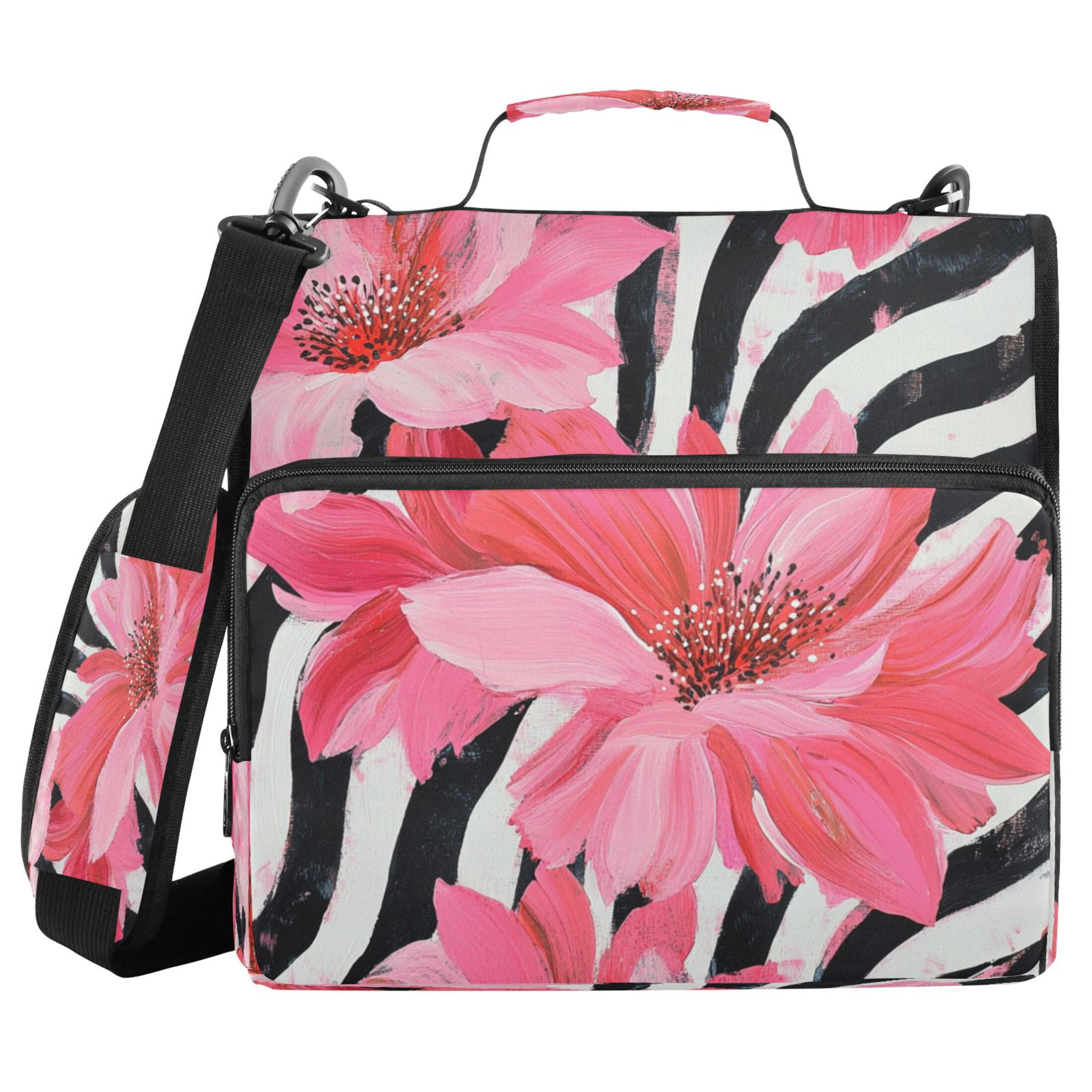YAZAOO Zipper Binder trapper keeper Documents Organized Design Petal Symphony Printed
