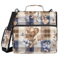 thumbnail image 1 of YAZAOO Zipper Binder trapper keeper Documents Organized Design Rustic Hearts and Floral Harmony Printed, 1 of 8
