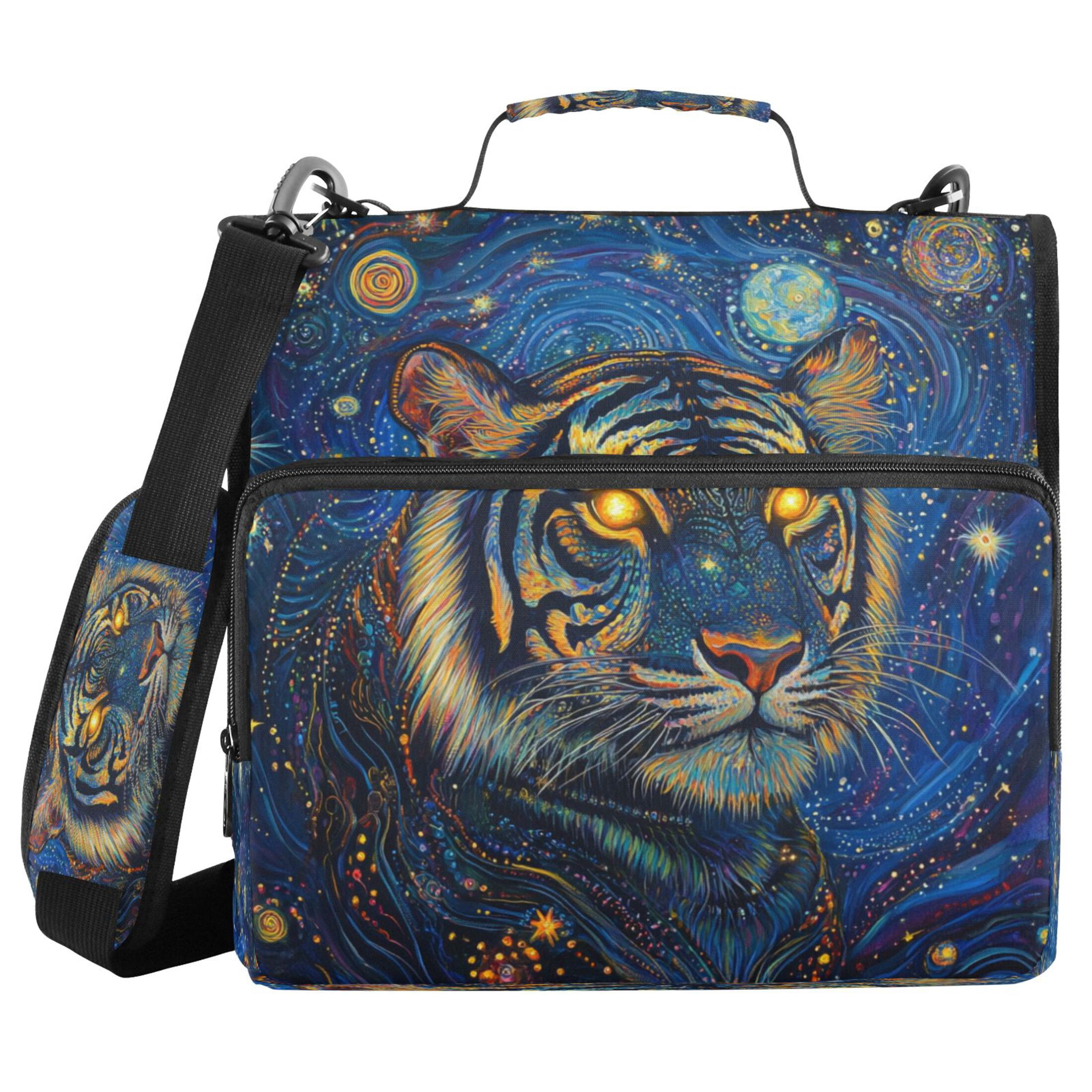 YAZAOO Zipper Binder trapper keeper Documents Organized Design Starlit Predator Printed