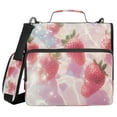 thumbnail image 1 of YAZAOO Zipper Binder trapper keeper Documents Organized Design Strawberries Floating Printed, 1 of 8