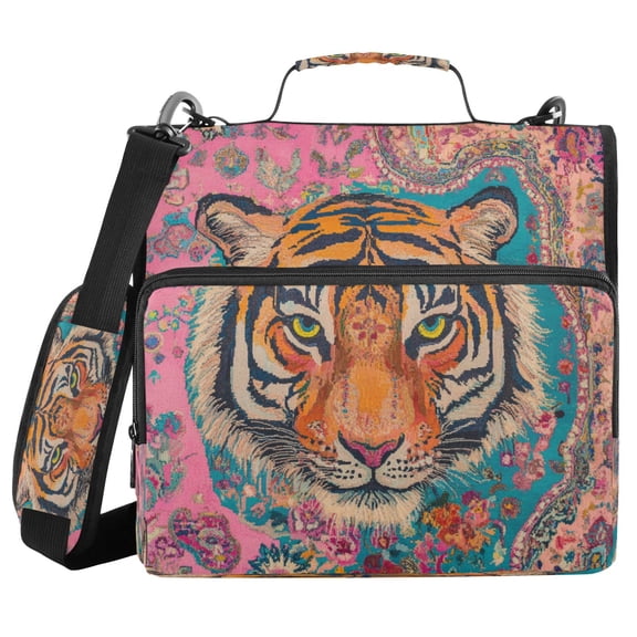 YAZAOO Zipper Binder trapper keeper Documents Organized Design Stripes on Pink Printed