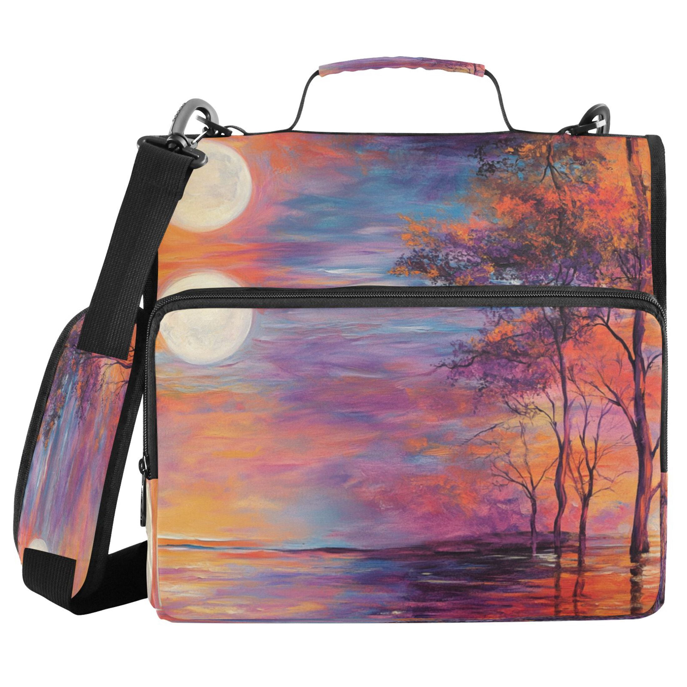 YAZAOO Zipper Binder trapper keeper Documents Organized Design Sunlit Harmony Printed