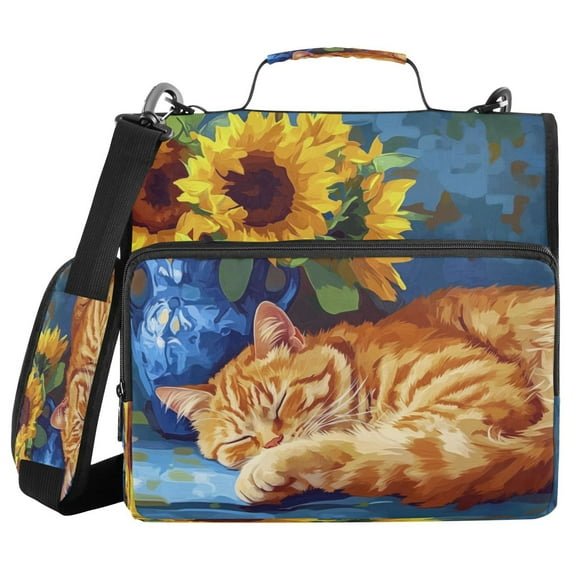 YAZAOO Zipper Binder trapper keeper Documents Organized Design Sunlit Slumber Printed