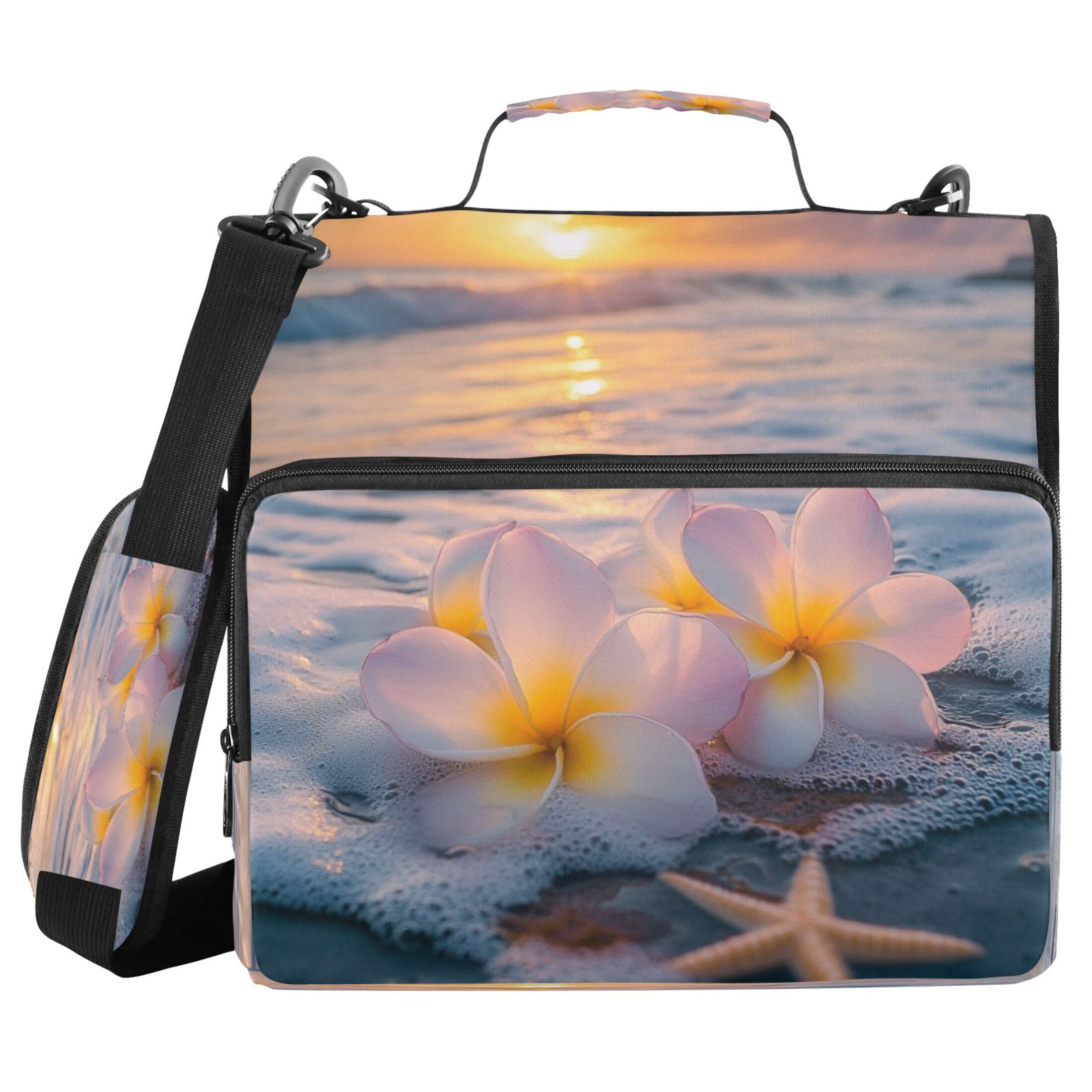 YAZAOO Zipper Binder trapper keeper Documents Organized Design Tropical Bliss Printed
