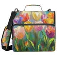 thumbnail image 1 of YAZAOO Zipper Binder trapper keeper Documents Organized Design Tulip Symphony Printed, 1 of 8