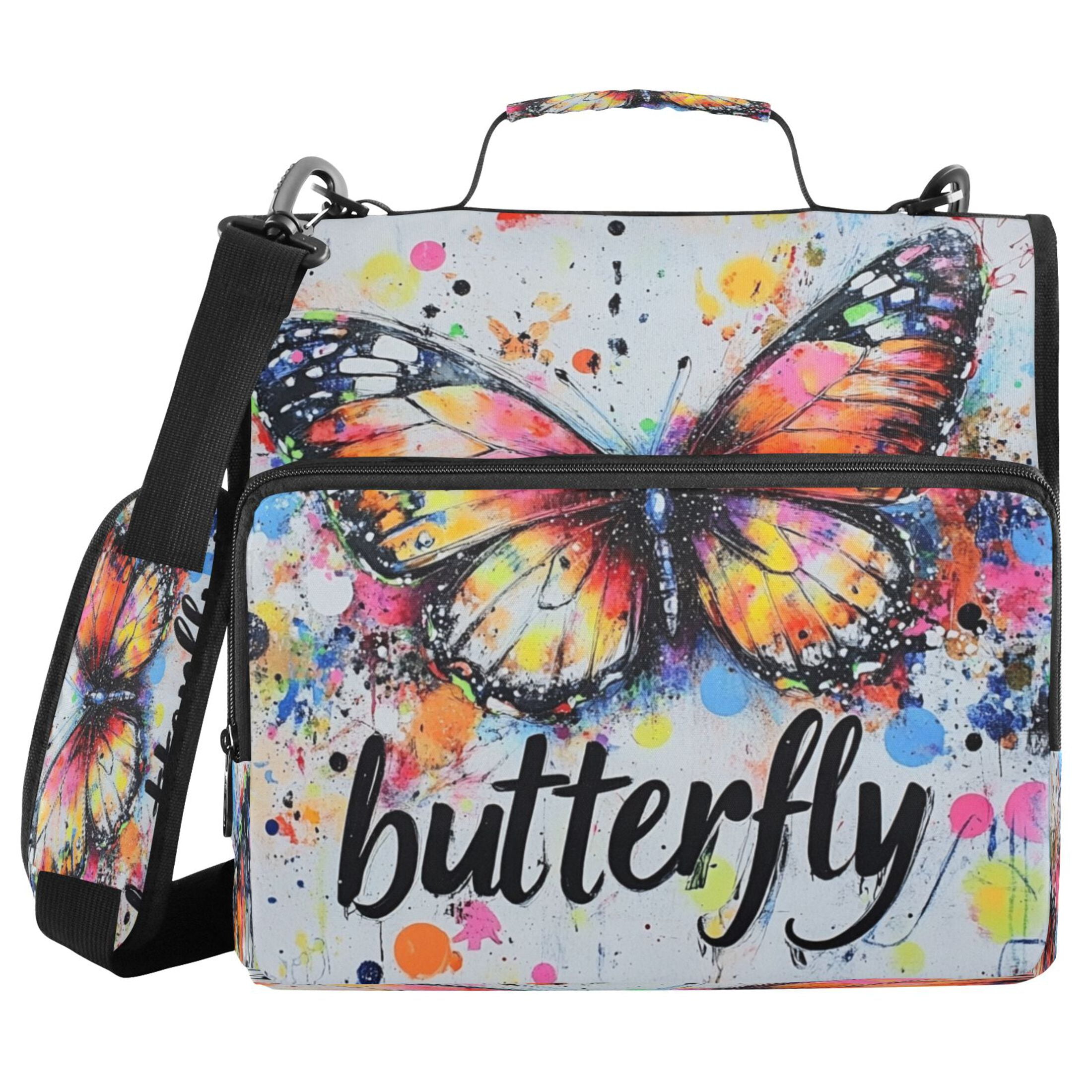 YAZAOO Zipper Binder trapper keeper Documents Organized Design Vibrant Metamorphosis Printed