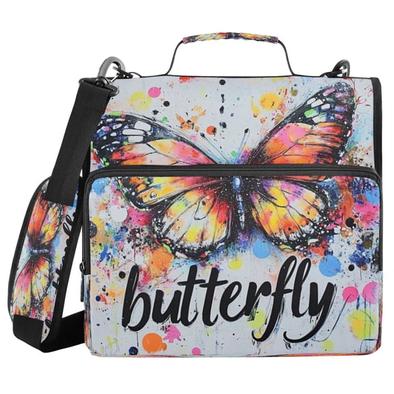 YAZAOO Zipper Binder trapper keeper Documents Organized Design Vibrant Metamorphosis Printed