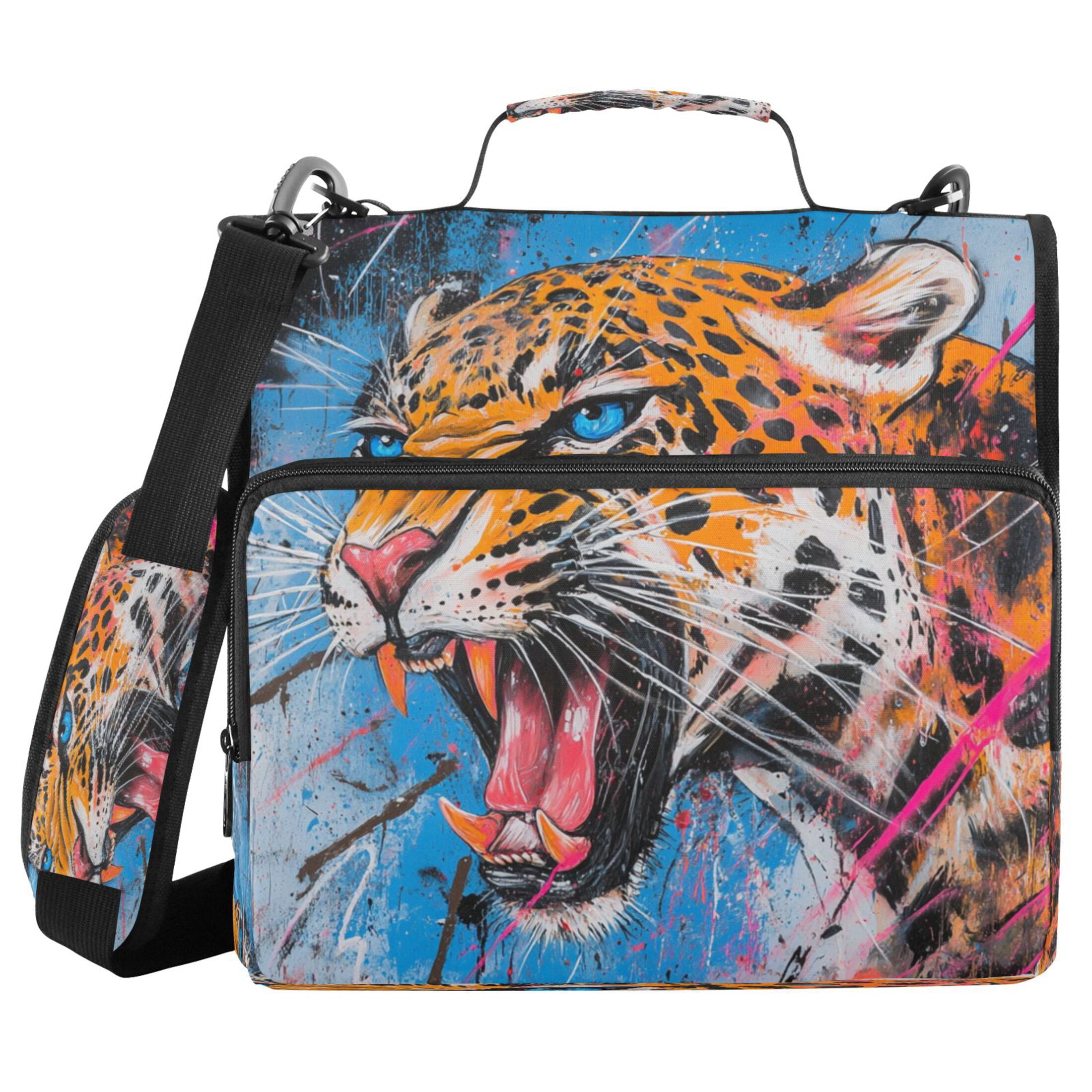 YAZAOO Zipper Binder trapper keeper Documents Organized Design Vivid Predator Printed