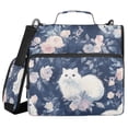 thumbnail image 1 of YAZAOO Zipper Binder trapper keeper Documents Organized Design Whimsical Floral Cats Printed, 1 of 8