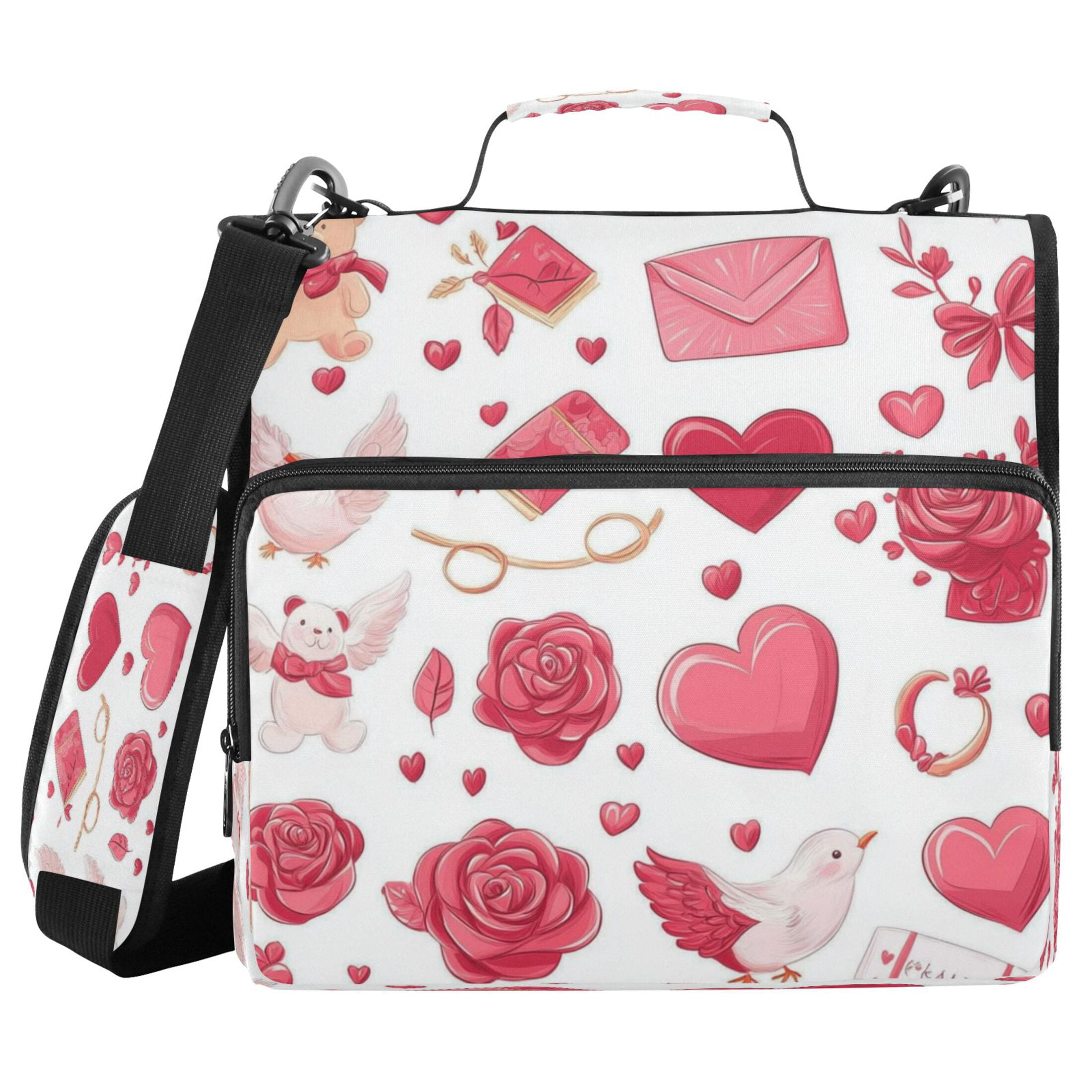 YAZAOO Zipper Binder trapper keeper Documents Organized Design Whimsical Romance Printed