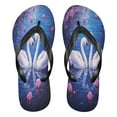 thumbnail image 1 of YAZAOOSummer Flip Flops Creatively Blissful Swans in Blue Simple Beach Sandals, 1 of 8