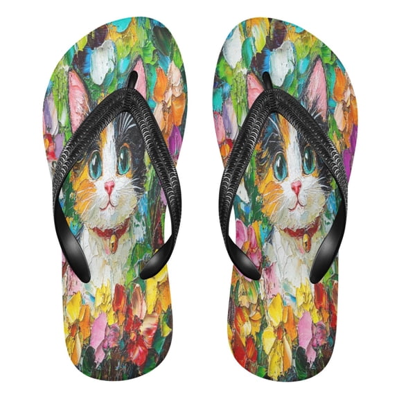 YAZAOOSummer Flip Flops Creatively Blossom Bliss Simple Beach Sandals