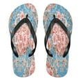 thumbnail image 1 of YAZAOOSummer Flip Flops Creatively Blush Roses on Aqua Simple Beach Sandals, 1 of 8