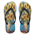 thumbnail image 1 of YAZAOOSummer Flip Flops Creatively Bold Bouquet in Blissful Blue Simple Beach Sandals, 1 of 8
