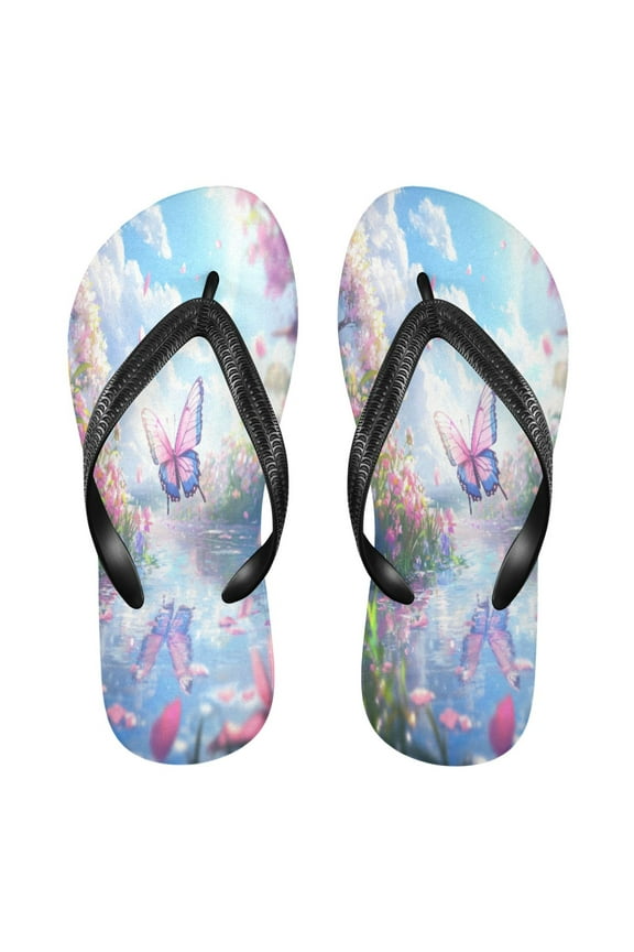 Summer Flip Flops Creatively Butterfly Spring Simple Beach Sandals