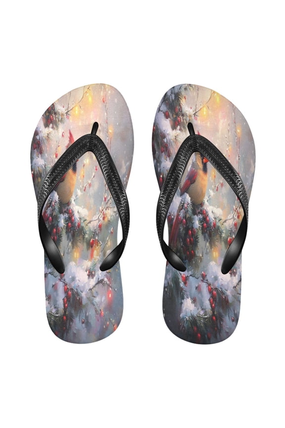 Summer Flip Flops Creatively Cardinal in A Winter Wonderland Simple Beach Sandals