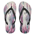 thumbnail image 1 of YAZAOOSummer Flip Flops Creatively Cat Among Colorful Roses Painting Simple Beach Sandals, 1 of 8