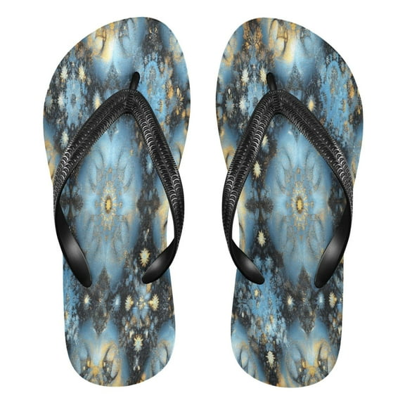 YAZAOOSummer Flip Flops Creatively Celestial Patterns Simple Beach Sandals