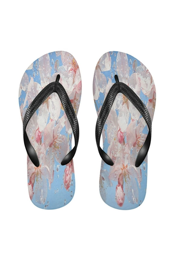 Summer Flip Flops Creatively Cherry Blossoms Rain Simple Beach Sandals