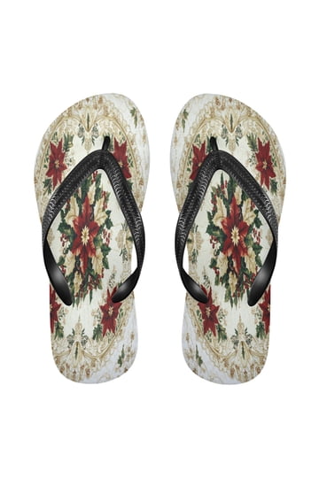 Unisex highly infused holiday flip flops Christmas Flip-flop, Secret Santa Gift, Vacation Sandal  main image 4