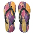 thumbnail image 1 of YAZAOOSummer Flip Flops Creatively Citrus Slices and Berries Submerged Simple Beach Sandals, 1 of 8