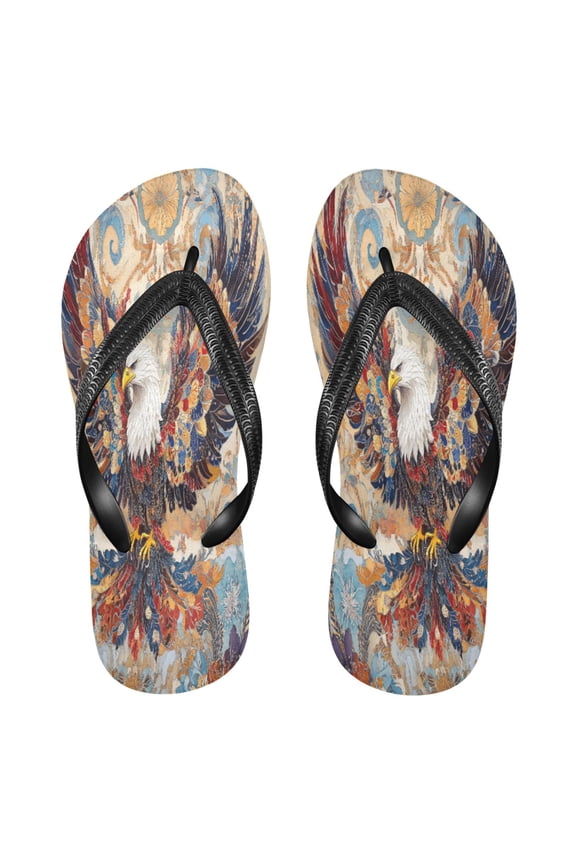 Summer Flip Flops Creatively Colorful Eagless Illustration Simple Beach Sandals
