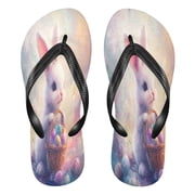 YAZAOOSummer Flip Flops Creatively Cosmic Cat Nap Simple Beach Sandals