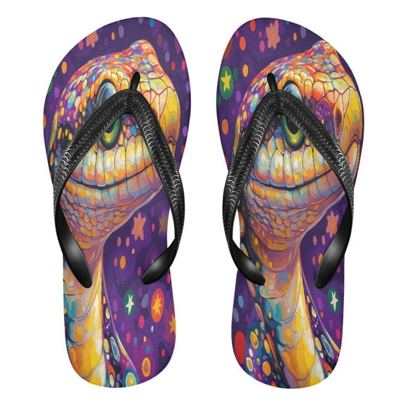 YAZAOOSummer Flip Flops Creatively Cosmic Companion Simple Beach Sandals