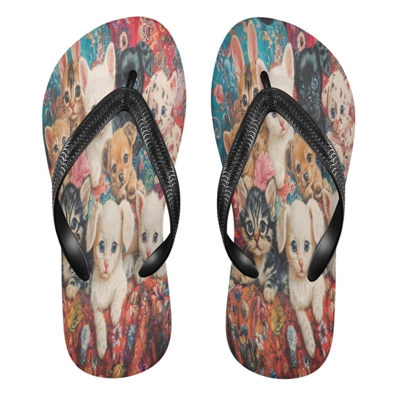 YAZAOOSummer Flip Flops Creatively Cozy Companions Together Simple Beach Sandals