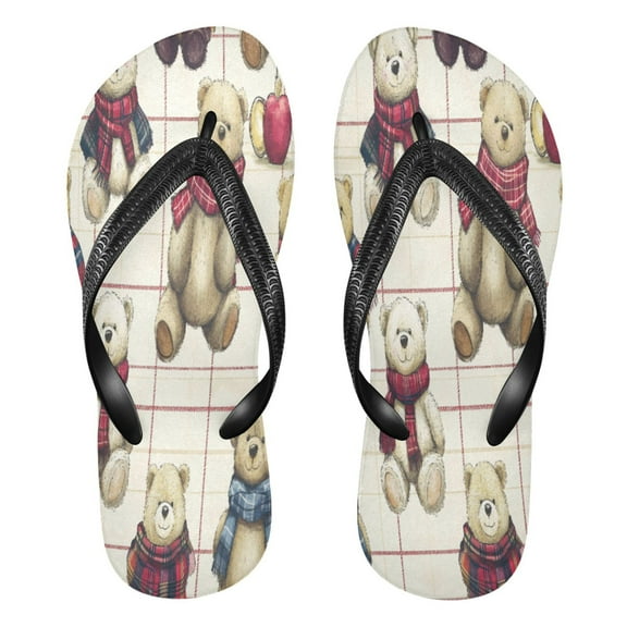 YAZAOOSummer Flip Flops Creatively Cuddly Companions in Cozy Scarves Simple Beach Sandals