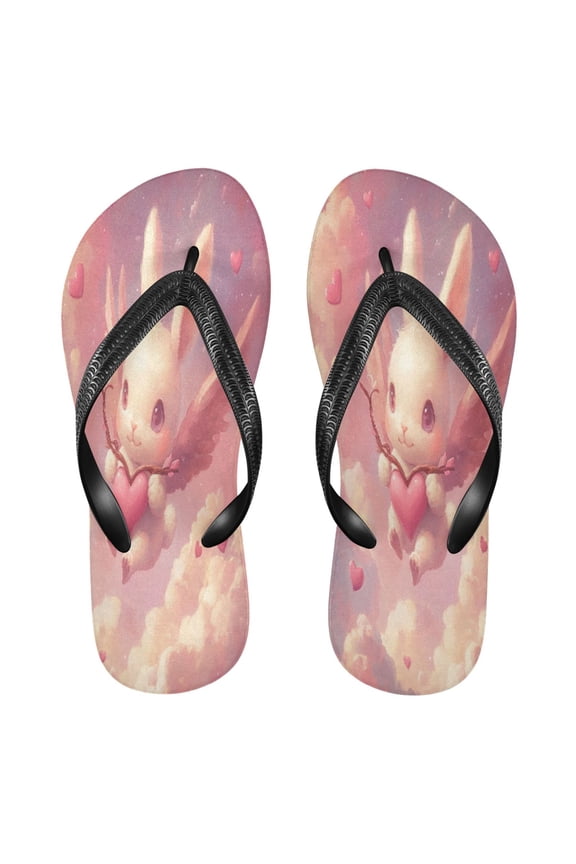 Summer Flip Flops Creatively Cupid’s Bunny Simple Beach Sandals