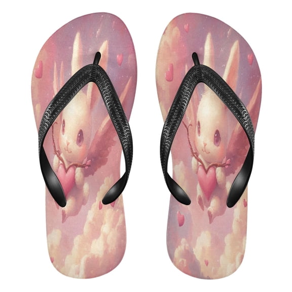 YAZAOOSummer Flip Flops Creatively Cupid’s Bunny Simple Beach Sandals