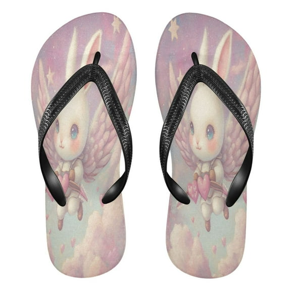 YAZAOOSummer Flip Flops Creatively Cupid’s Bunny Simple Beach Sandals
