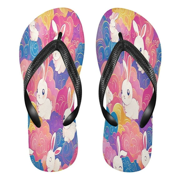 YAZAOOSummer Flip Flops Creatively Cute Rabbit Simple Beach Sandals