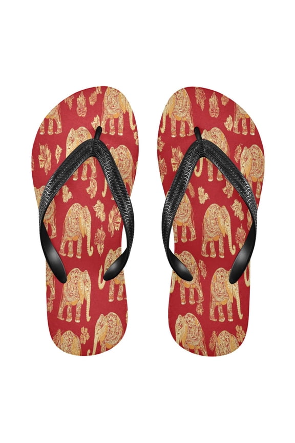 Summer Flip Flops Creatively Elephants Pattern Simple Beach Sandals