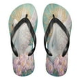 thumbnail image 1 of YAZAOOSummer Flip Flops Creatively Ethereal Swan Majesty Simple Beach Sandals, 1 of 8