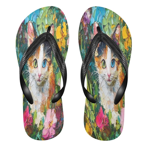 YAZAOOSummer Flip Flops Creatively Eyes Of Enchantment Simple Beach Sandals