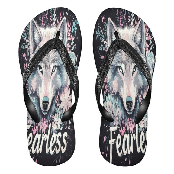 YAZAOOSummer Flip Flops Creatively Fearless Spirit Simple Beach Sandals