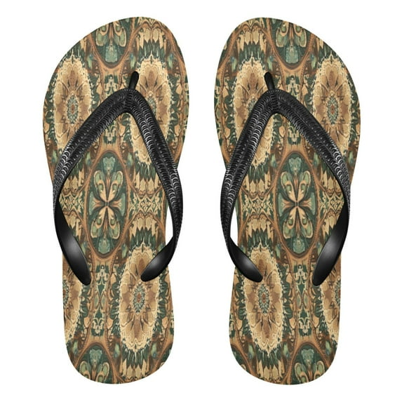 YAZAOOSummer Flip Flops Creatively Floral Harmony Simple Beach Sandals