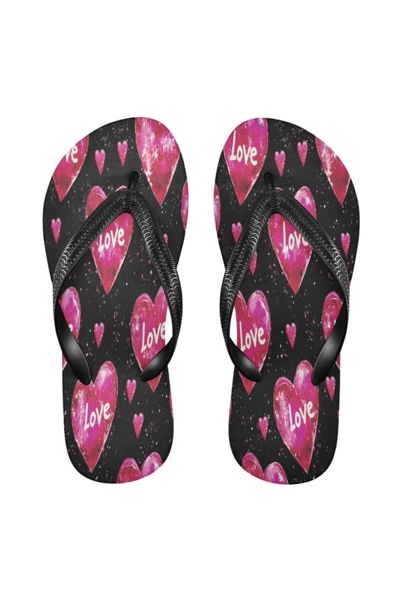 Summer Flip Flops Creatively Galactic Love Pattern Simple Beach Sandals