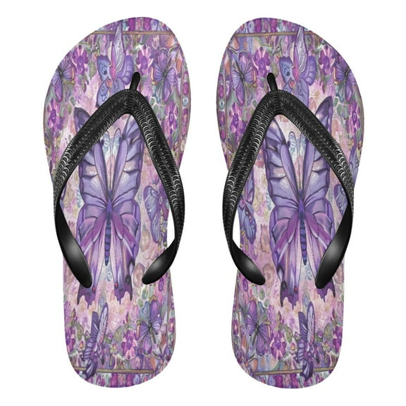 YAZAOOSummer Flip Flops Creatively Garden Of Enchantment Simple Beach Sandals