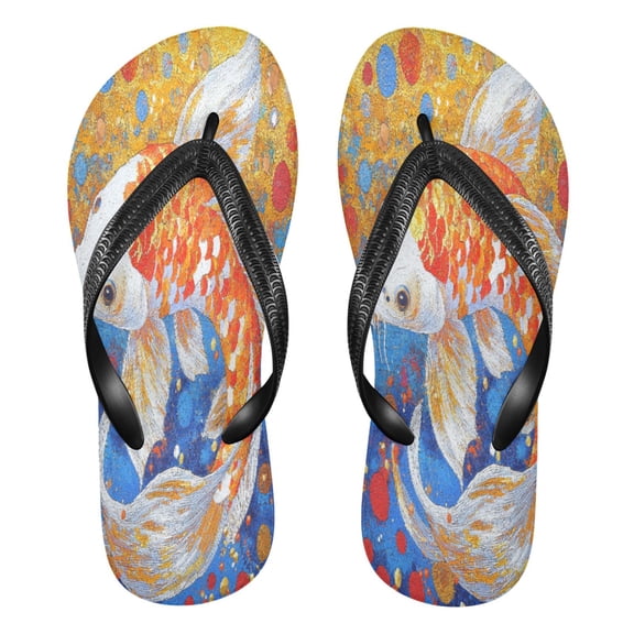 YAZAOOSummer Flip Flops Creatively Golden Serenity Simple Beach Sandals